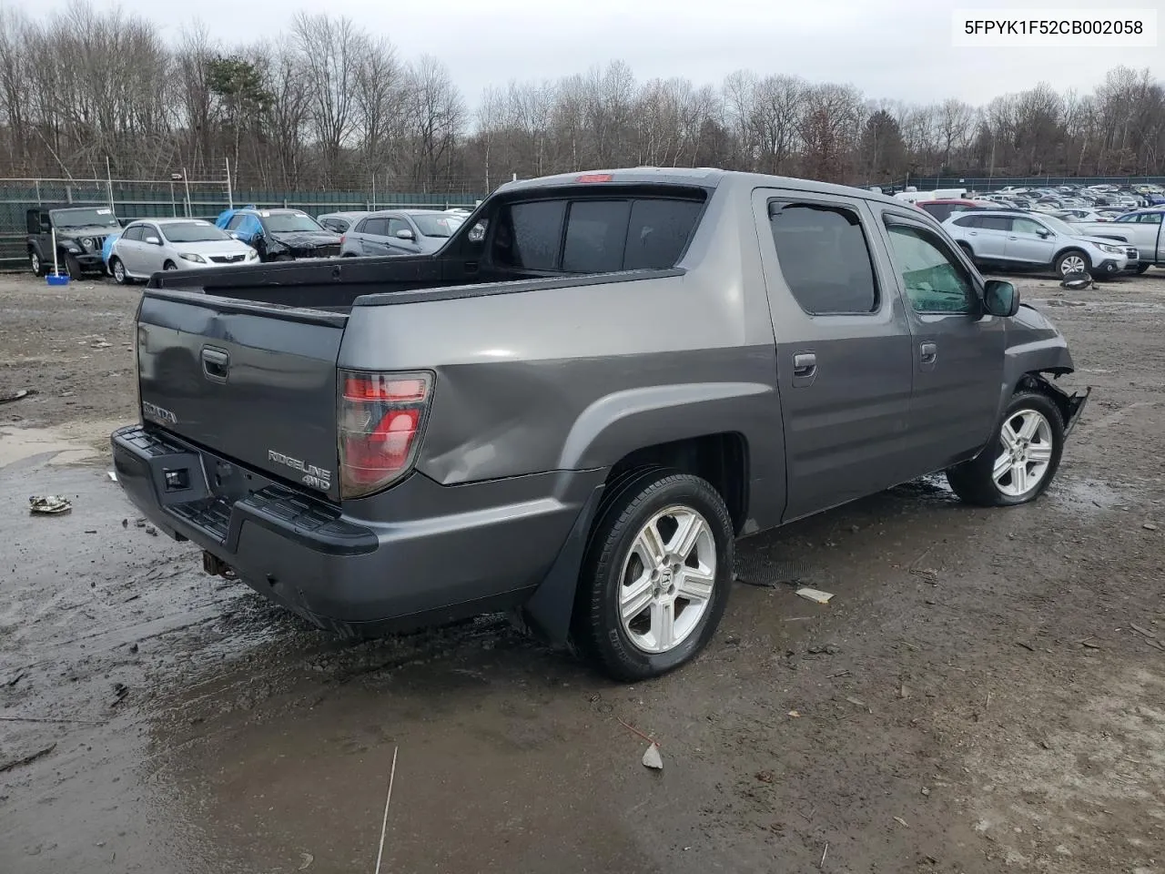 2012 Honda Ridgeline Rtl VIN: 5FPYK1F52CB002058 Lot: 80638994