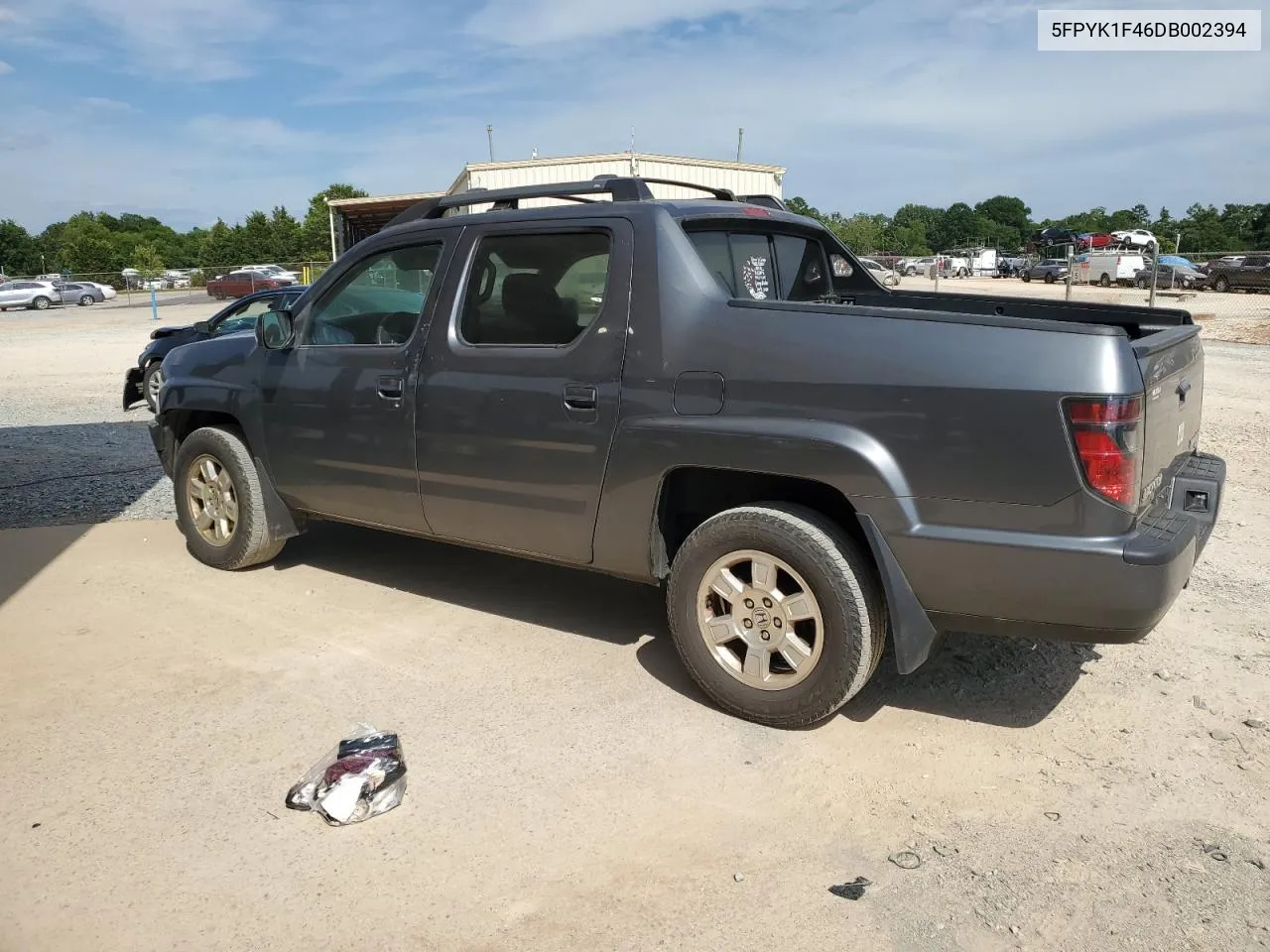 2013 Honda Ridgeline Rts VIN: 5FPYK1F46DB002394 Lot: 58872204