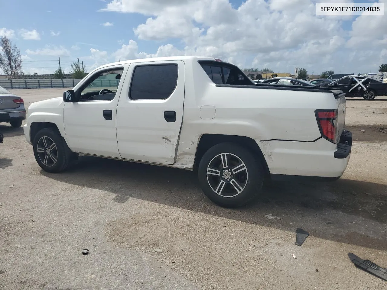 2013 Honda Ridgeline Sport VIN: 5FPYK1F71DB014835 Lot: 68248264