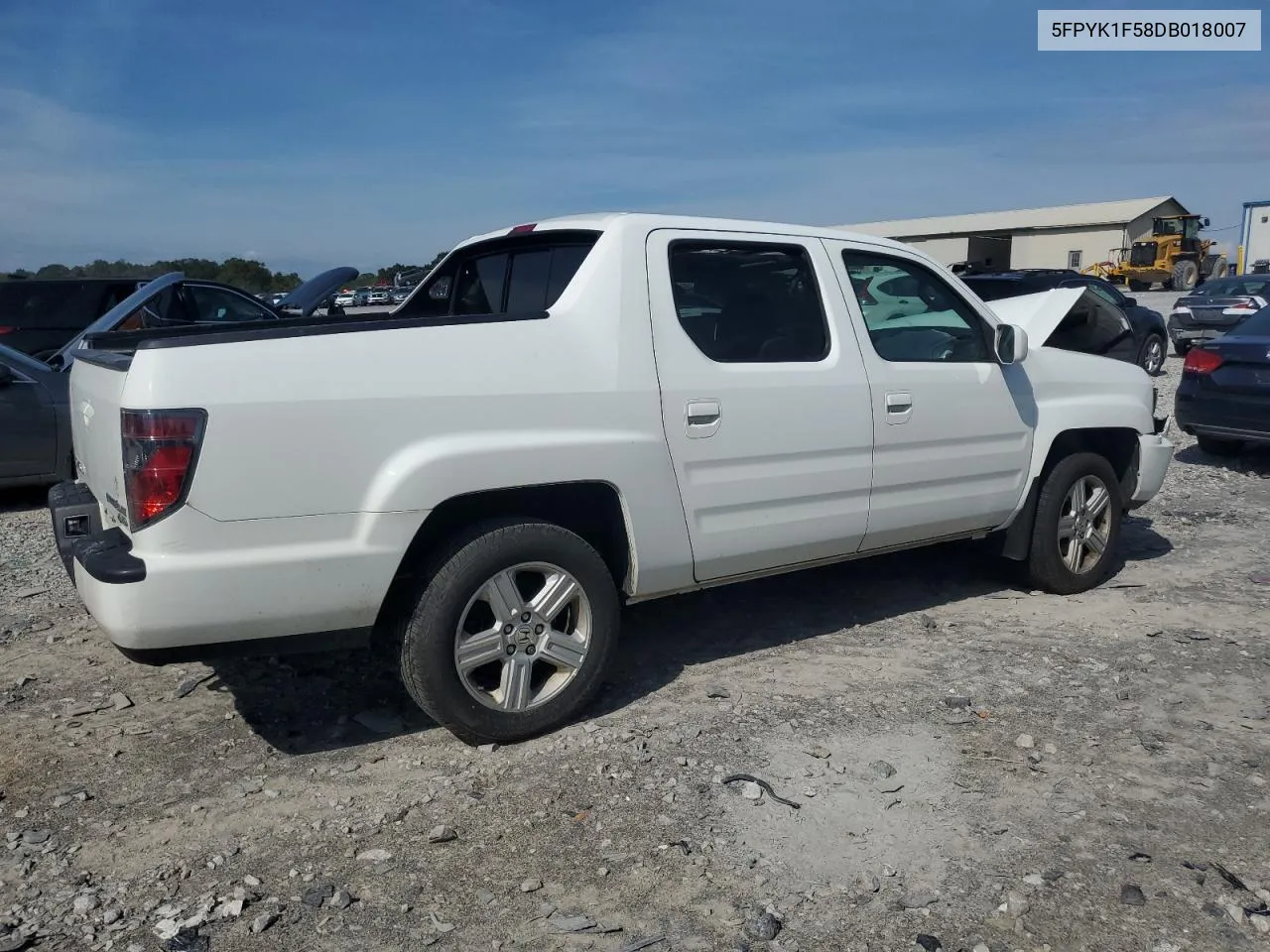 2013 Honda Ridgeline Rtl VIN: 5FPYK1F58DB018007 Lot: 69538464