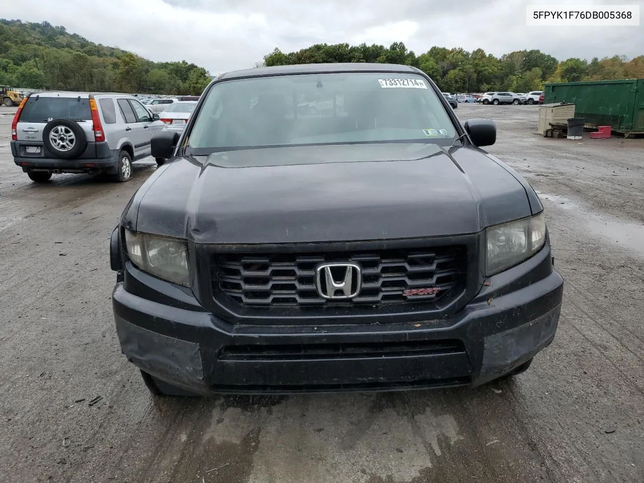 2013 Honda Ridgeline Sport VIN: 5FPYK1F76DB005368 Lot: 73312714