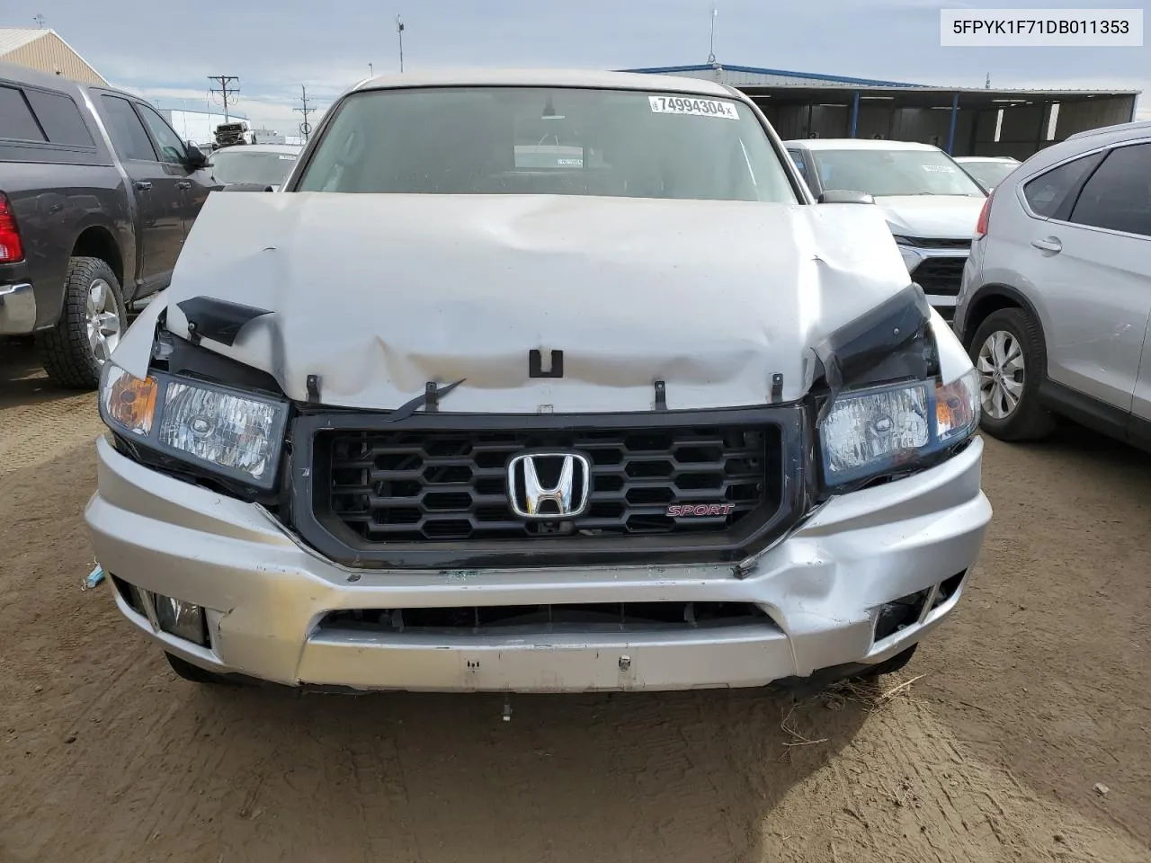 2013 Honda Ridgeline Sport VIN: 5FPYK1F71DB011353 Lot: 74994304