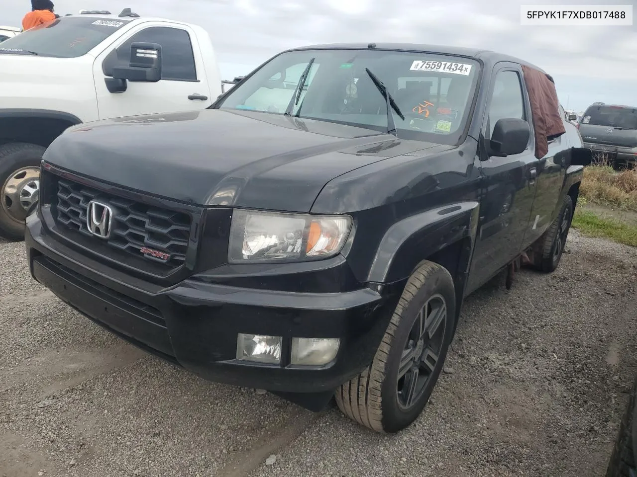 2013 Honda Ridgeline Sport VIN: 5FPYK1F7XDB017488 Lot: 75591434