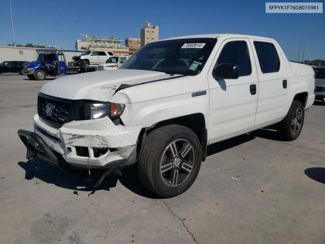 2013 Honda Ridgeline Sport VIN: 5FPYK1F76DB015981 Lot: 75883614