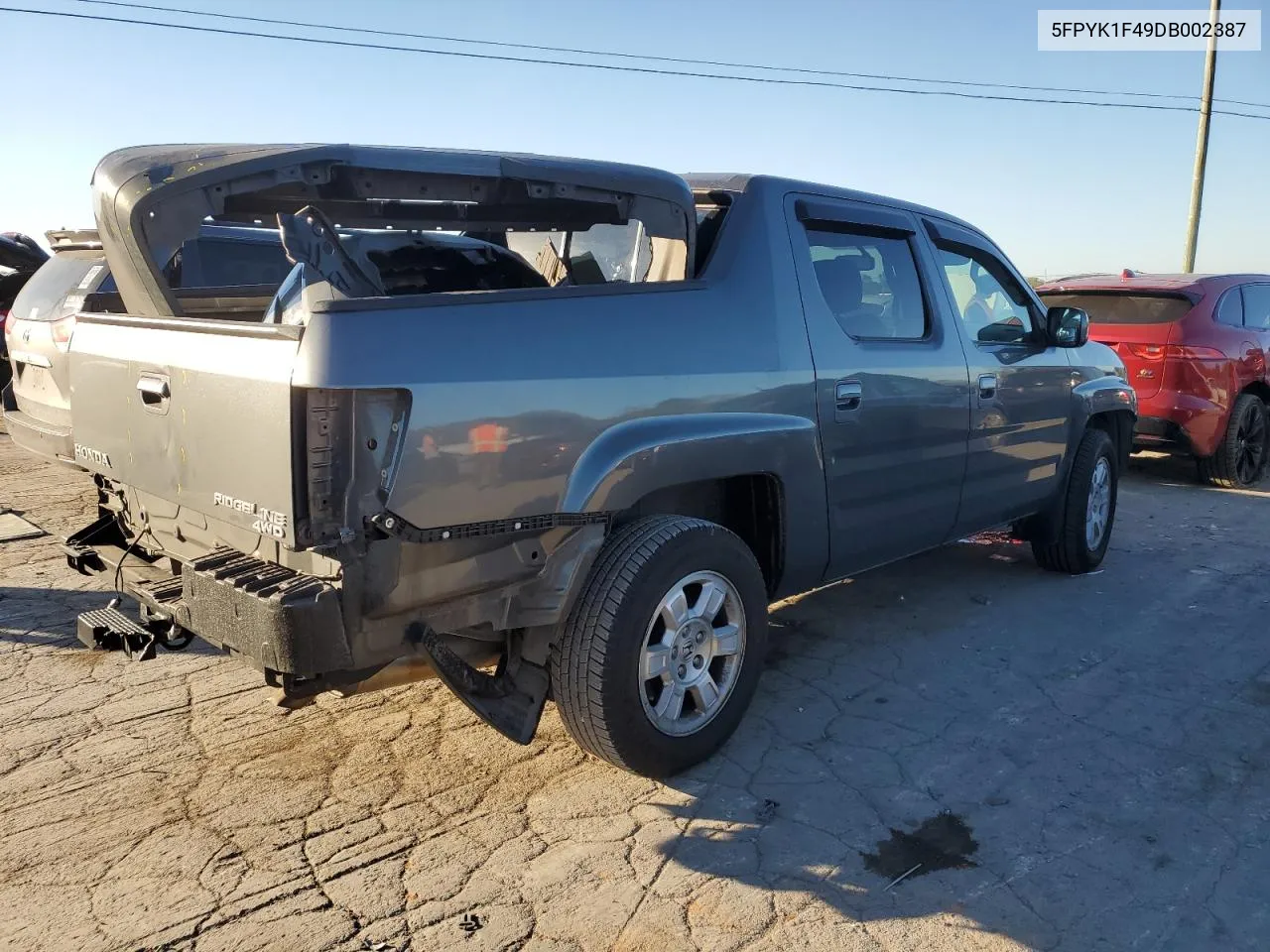 2013 Honda Ridgeline Rts VIN: 5FPYK1F49DB002387 Lot: 76256794