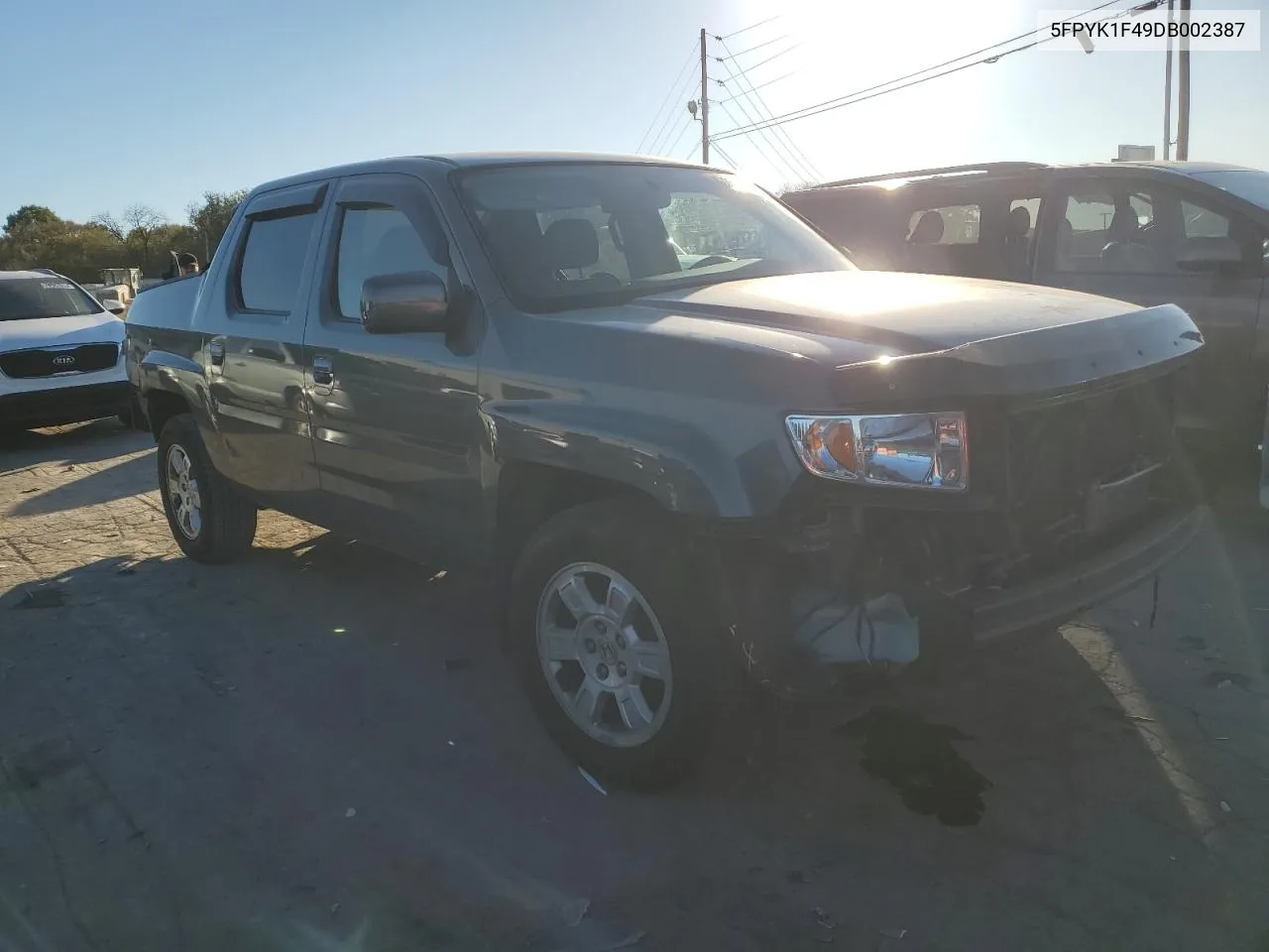 2013 Honda Ridgeline Rts VIN: 5FPYK1F49DB002387 Lot: 76256794