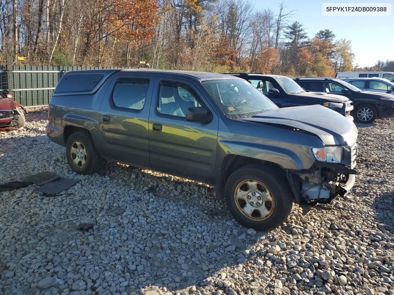 2013 Honda Ridgeline Rt VIN: 5FPYK1F24DB009388 Lot: 77687174