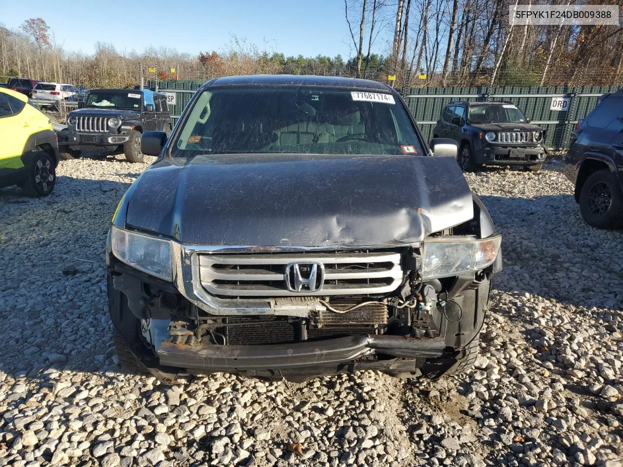 2013 Honda Ridgeline Rt VIN: 5FPYK1F24DB009388 Lot: 77687174