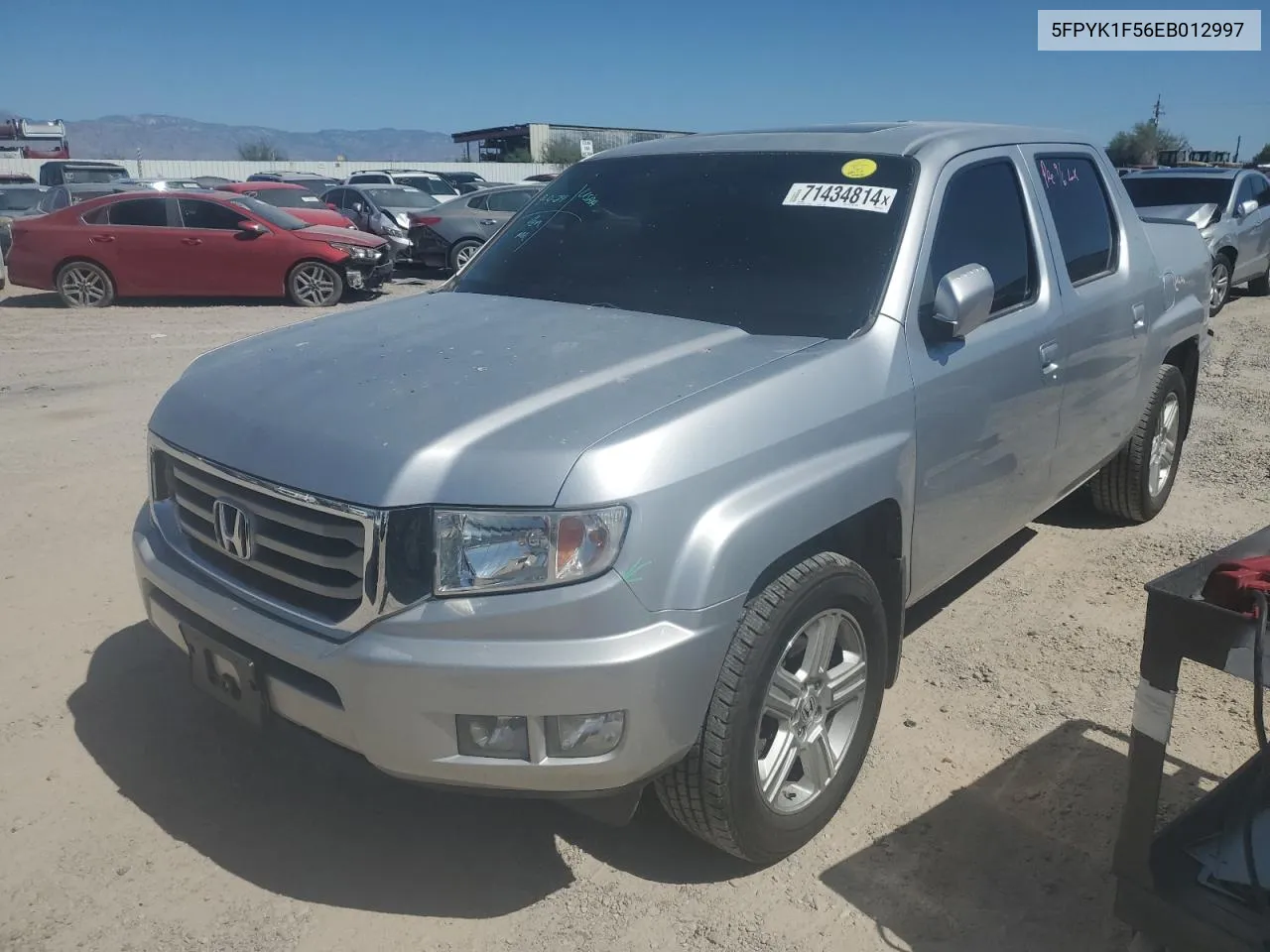 2014 Honda Ridgeline Rtl VIN: 5FPYK1F56EB012997 Lot: 71434814