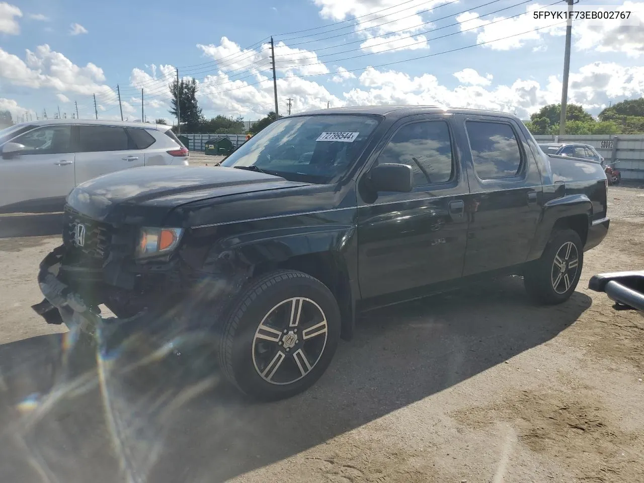 2014 Honda Ridgeline Sport VIN: 5FPYK1F73EB002767 Lot: 72799544