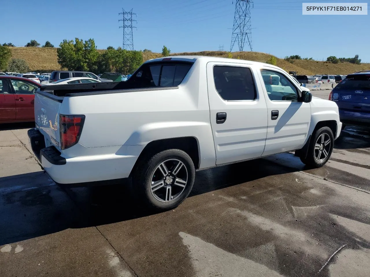 2014 Honda Ridgeline Sport VIN: 5FPYK1F71EB014271 Lot: 72983314