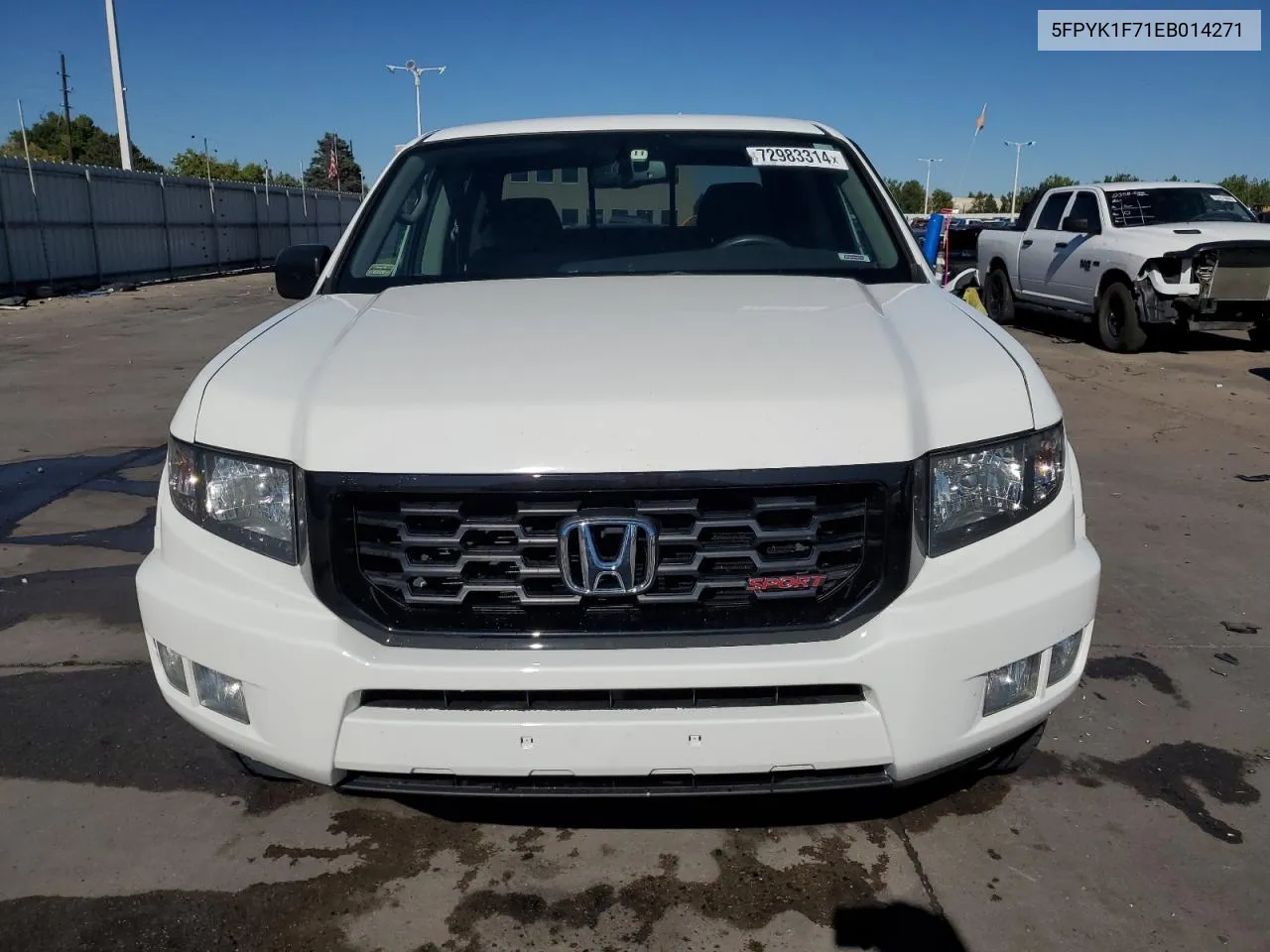 2014 Honda Ridgeline Sport VIN: 5FPYK1F71EB014271 Lot: 72983314