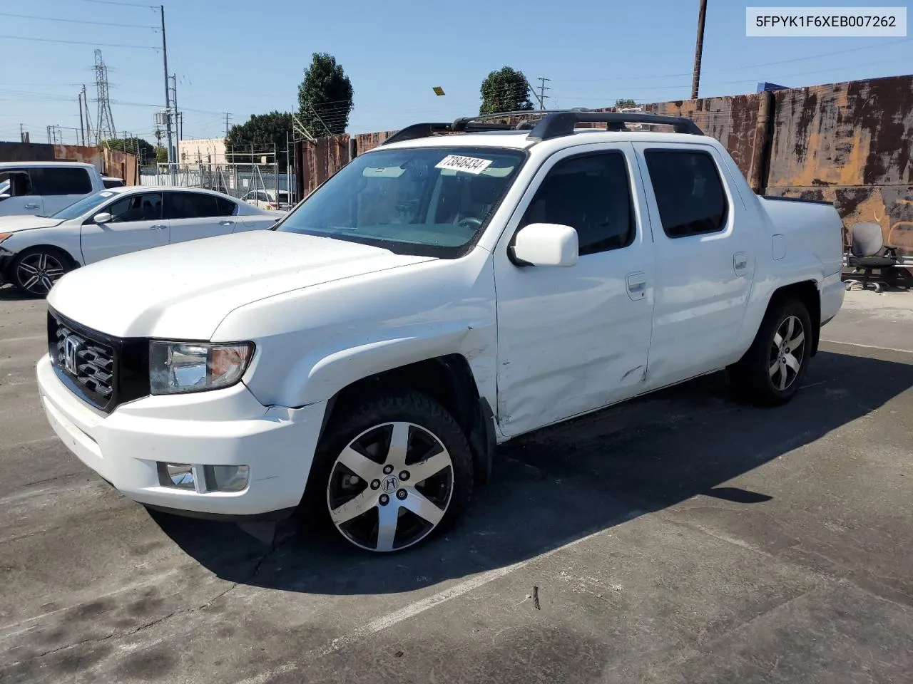 2014 Honda Ridgeline Rtl-S VIN: 5FPYK1F6XEB007262 Lot: 73846434