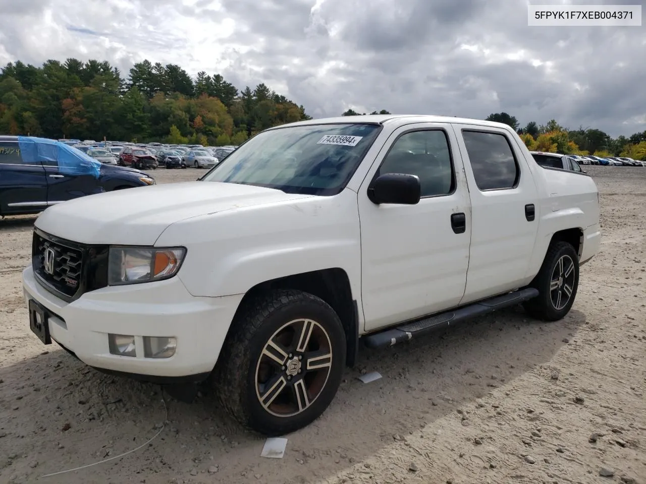 2014 Honda Ridgeline Sport VIN: 5FPYK1F7XEB004371 Lot: 74335994