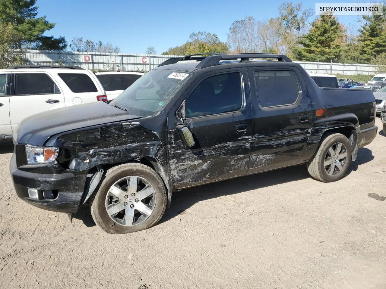 2014 Honda Ridgeline Rtl-S VIN: 5FPYK1F69EB011903 Lot: 74603374