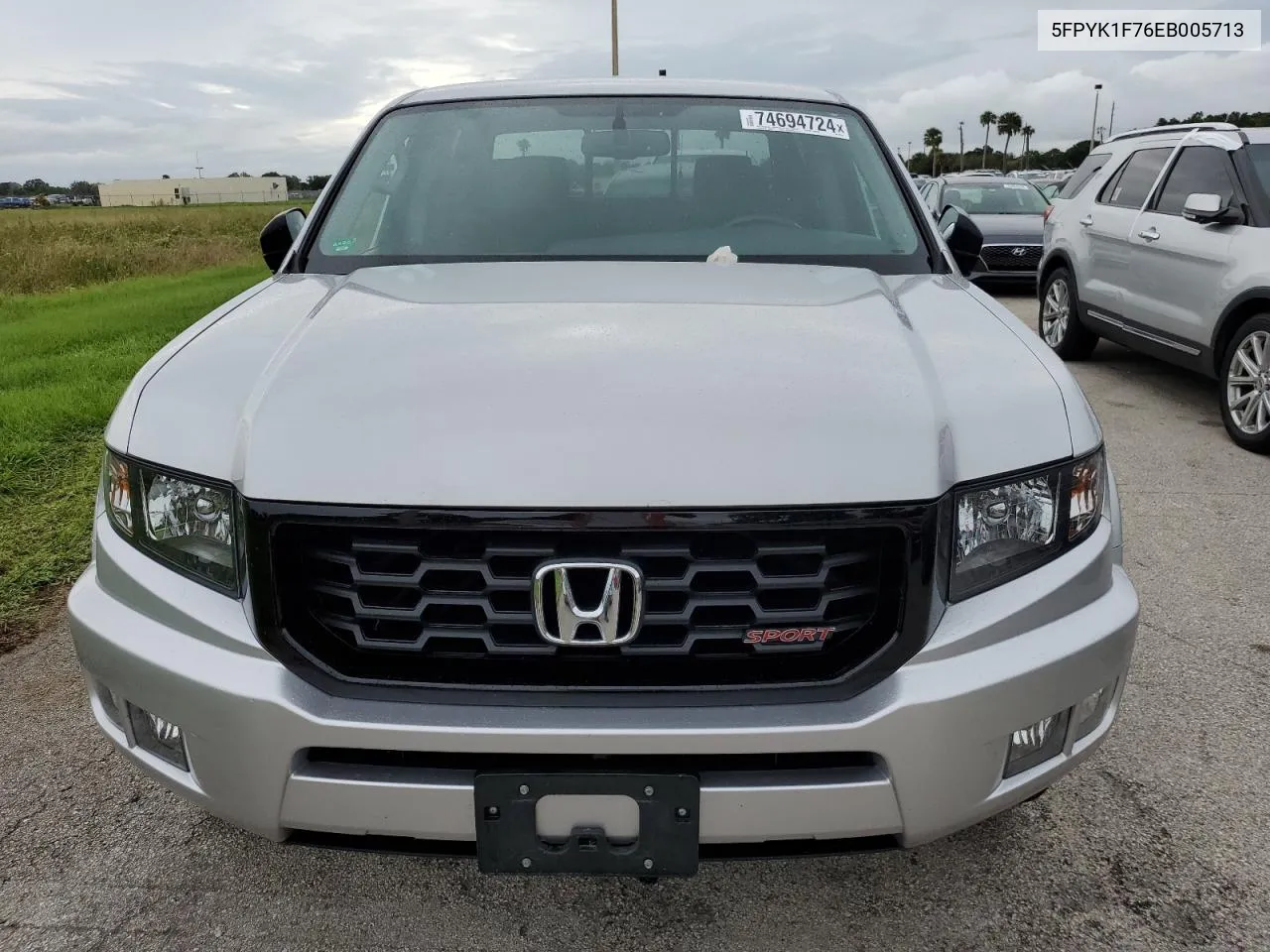 2014 Honda Ridgeline Sport VIN: 5FPYK1F76EB005713 Lot: 74694724