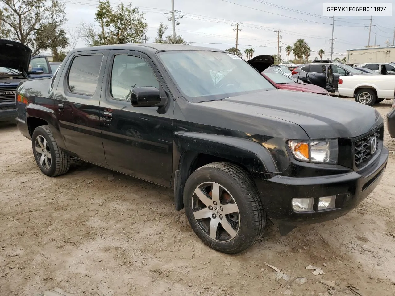 2014 Honda Ridgeline Rtl-S VIN: 5FPYK1F66EB011874 Lot: 75549604