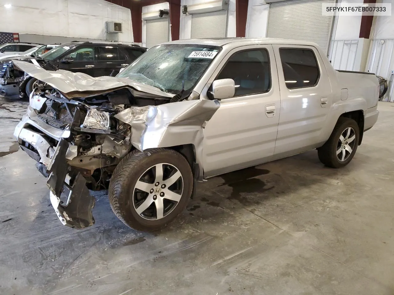 2014 Honda Ridgeline Rtl-S VIN: 5FPYK1F67EB007333 Lot: 75914684