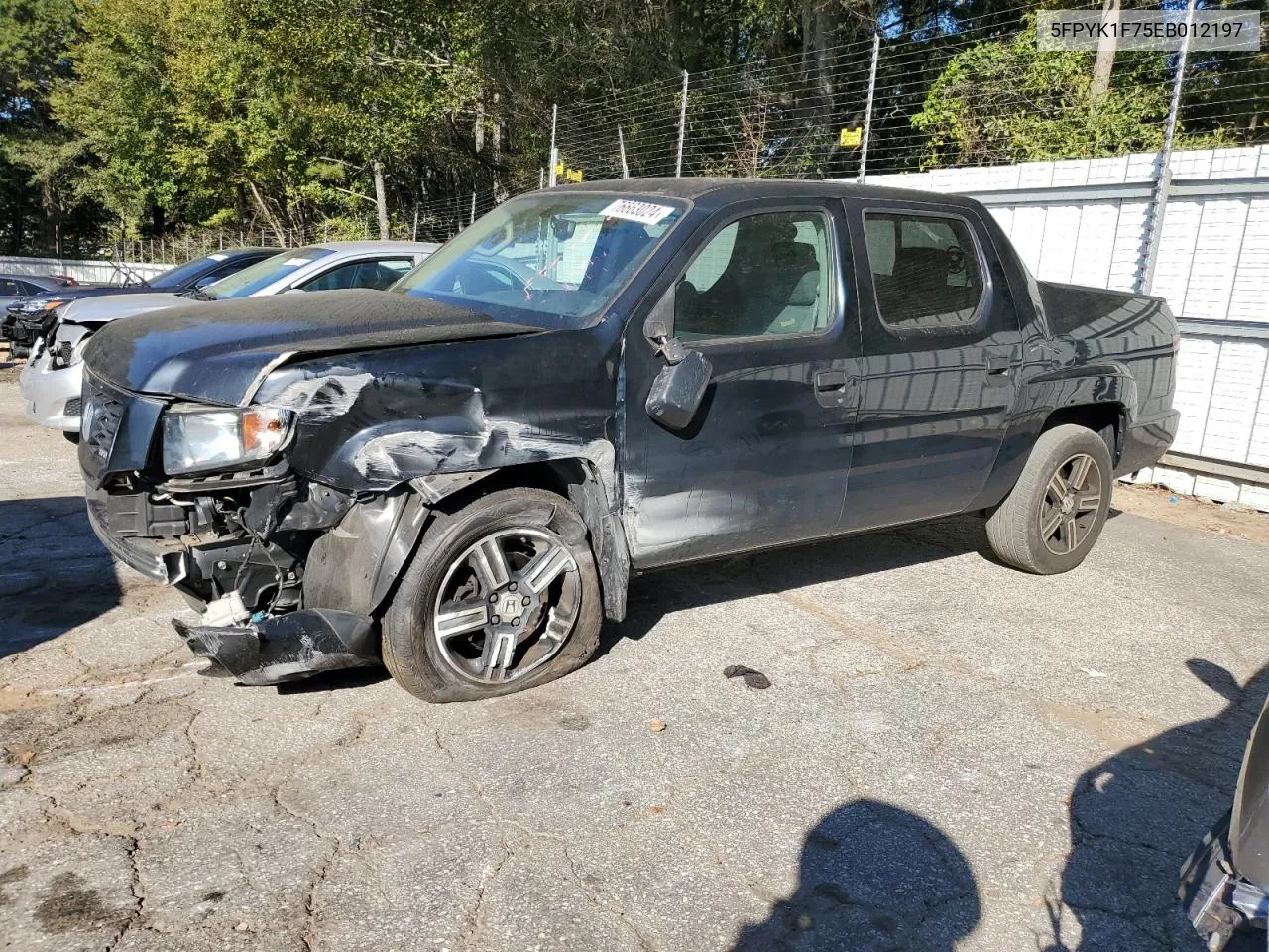 2014 Honda Ridgeline Sport VIN: 5FPYK1F75EB012197 Lot: 76663024