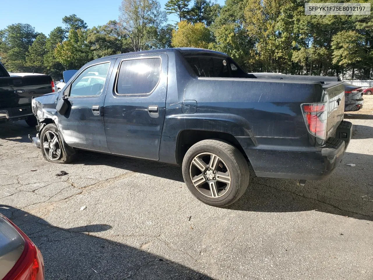 2014 Honda Ridgeline Sport VIN: 5FPYK1F75EB012197 Lot: 76663024