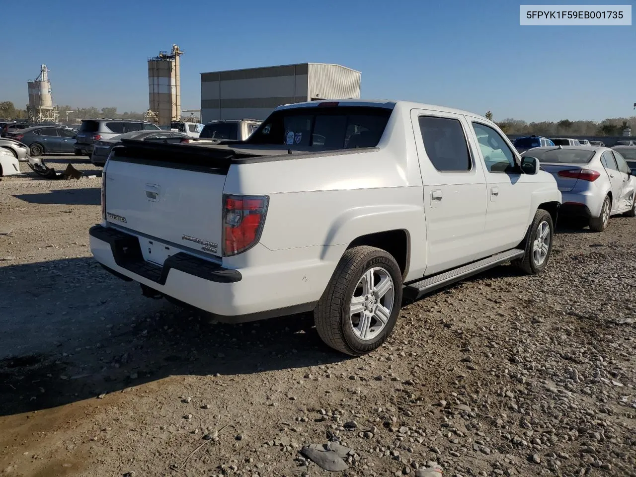 2014 Honda Ridgeline Rtl VIN: 5FPYK1F59EB001735 Lot: 76753764