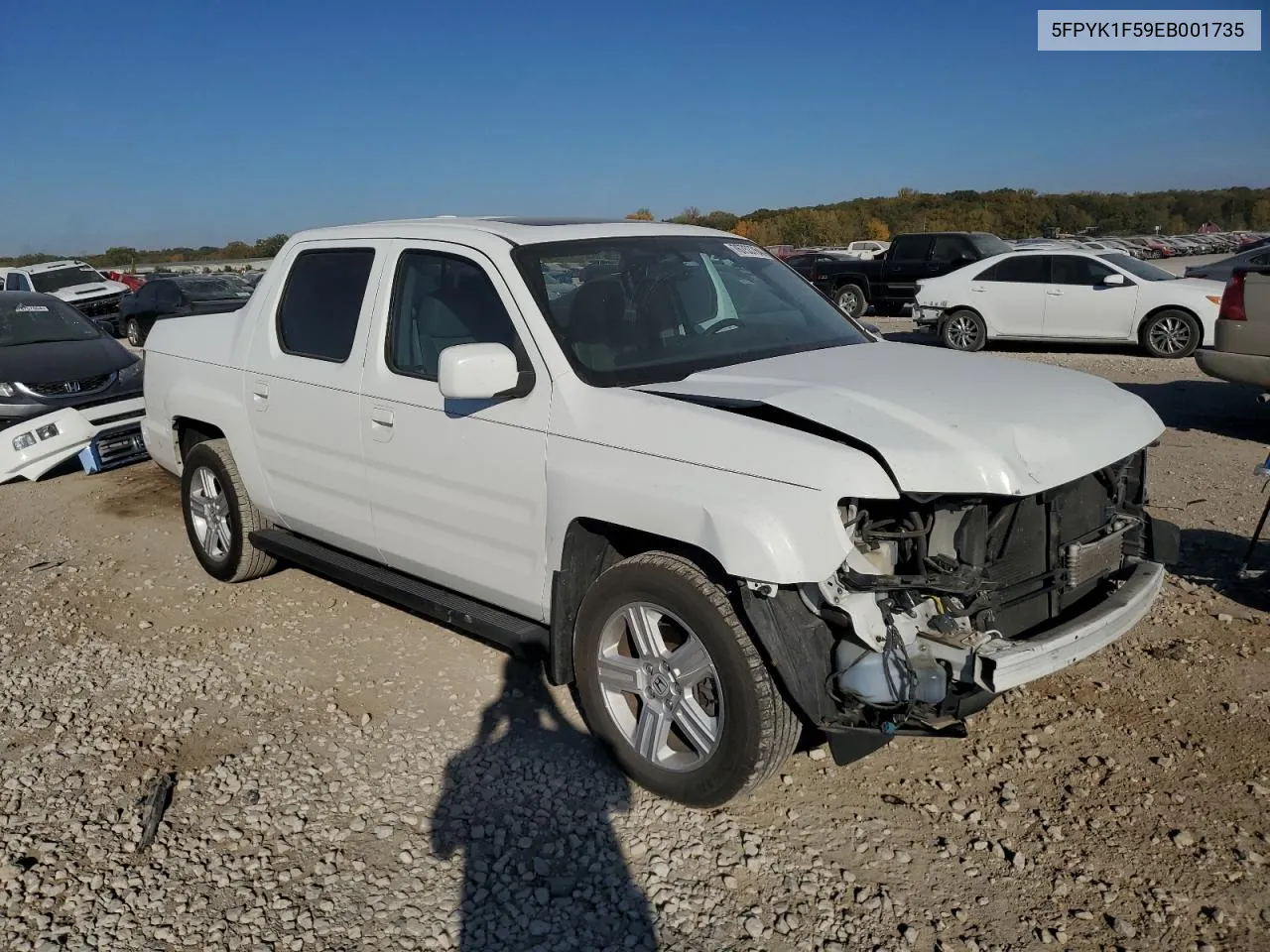 2014 Honda Ridgeline Rtl VIN: 5FPYK1F59EB001735 Lot: 76753764