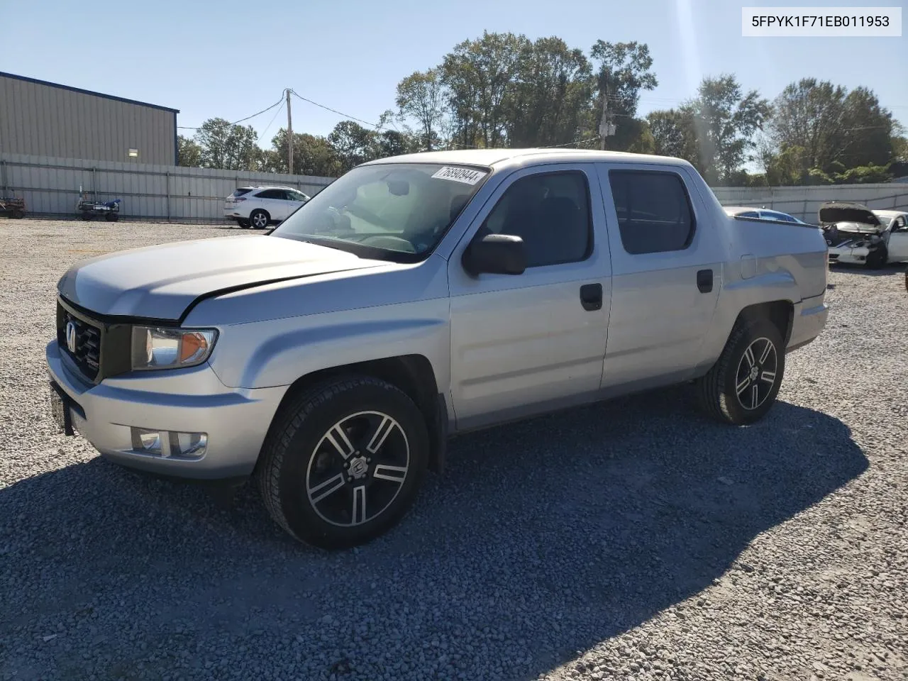 2014 Honda Ridgeline Sport VIN: 5FPYK1F71EB011953 Lot: 76890944