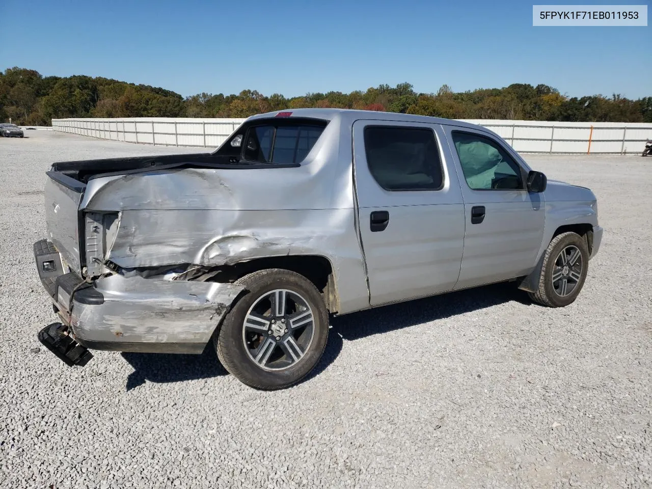 2014 Honda Ridgeline Sport VIN: 5FPYK1F71EB011953 Lot: 76890944