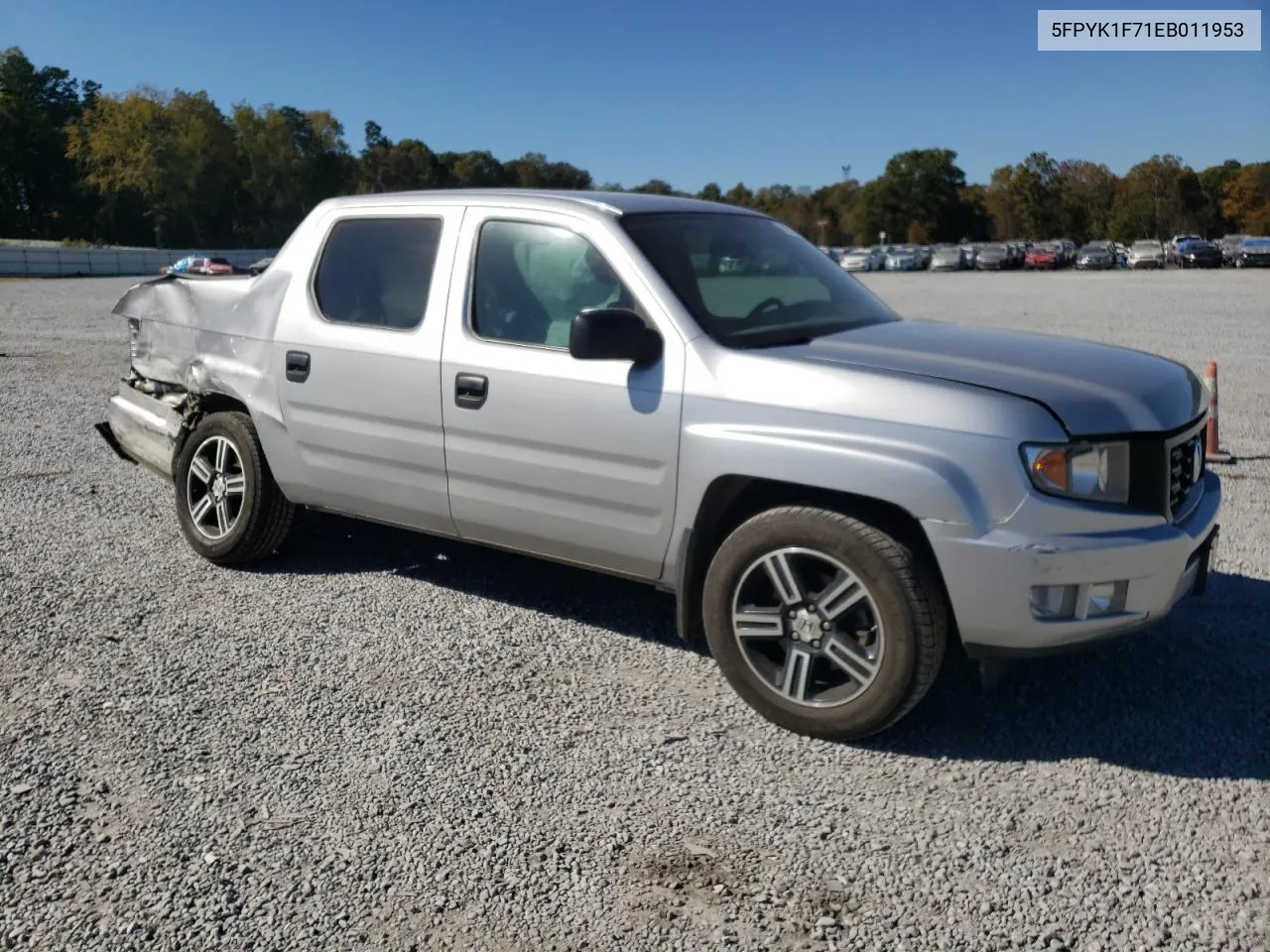 2014 Honda Ridgeline Sport VIN: 5FPYK1F71EB011953 Lot: 76890944