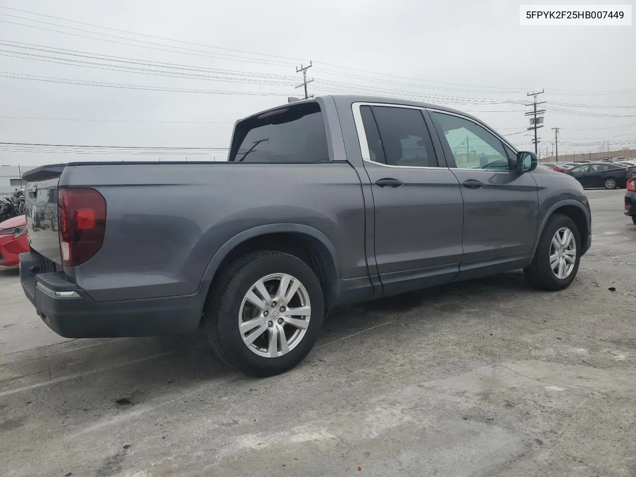 2017 Honda Ridgeline Rt VIN: 5FPYK2F25HB007449 Lot: 55550624