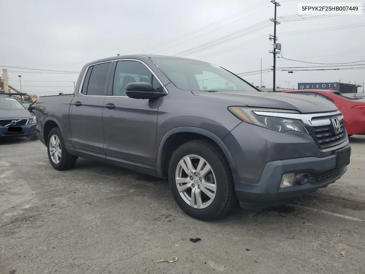 2017 Honda Ridgeline Rt VIN: 5FPYK2F25HB007449 Lot: 55550624