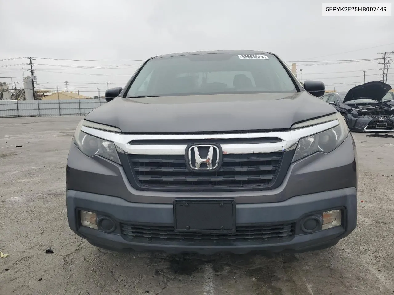 2017 Honda Ridgeline Rt VIN: 5FPYK2F25HB007449 Lot: 55550624