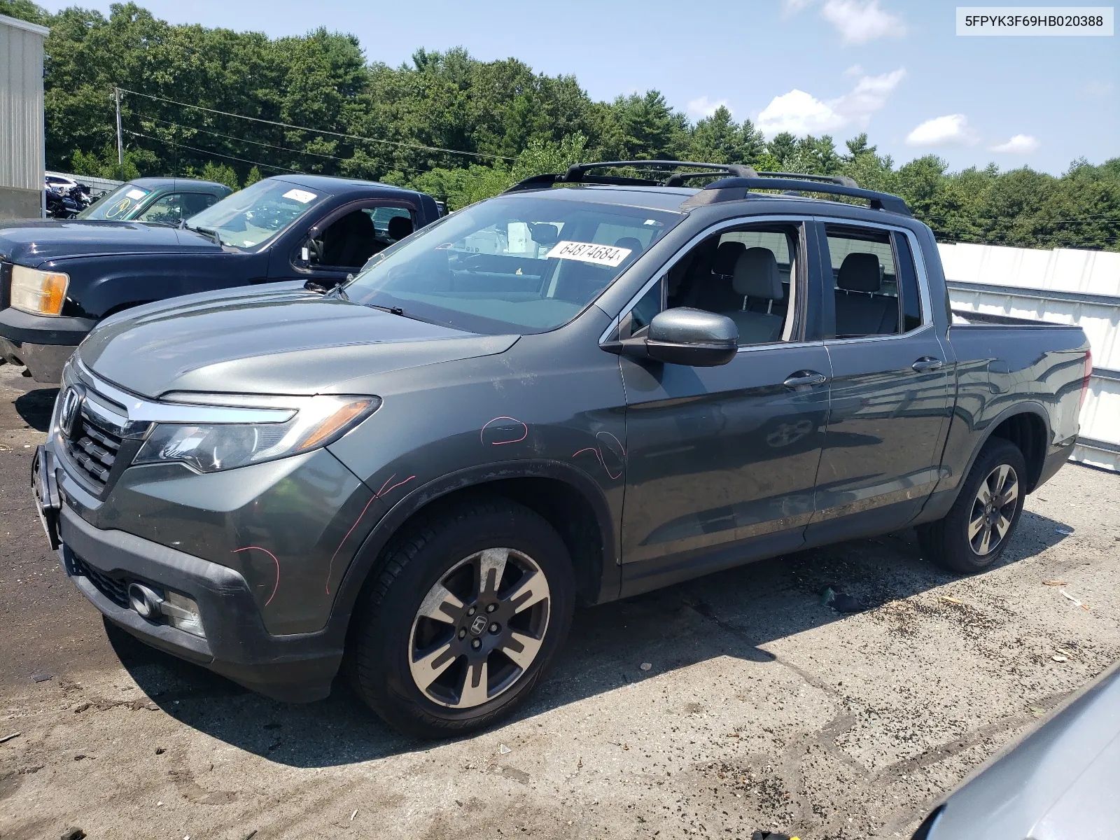 5FPYK3F69HB020388 2017 Honda Ridgeline Rtl