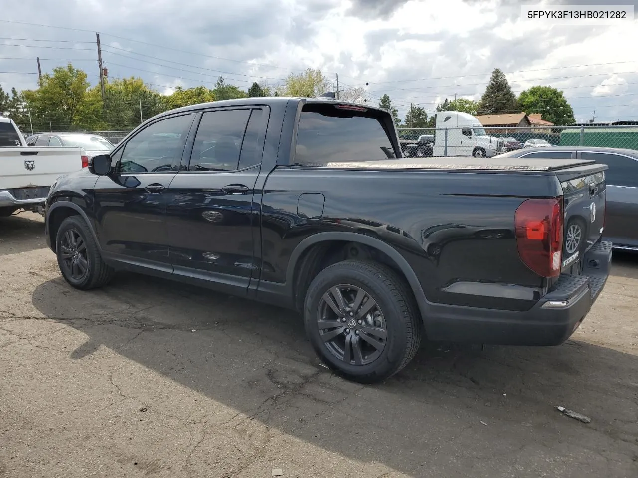 2017 Honda Ridgeline Sport VIN: 5FPYK3F13HB021282 Lot: 66911944