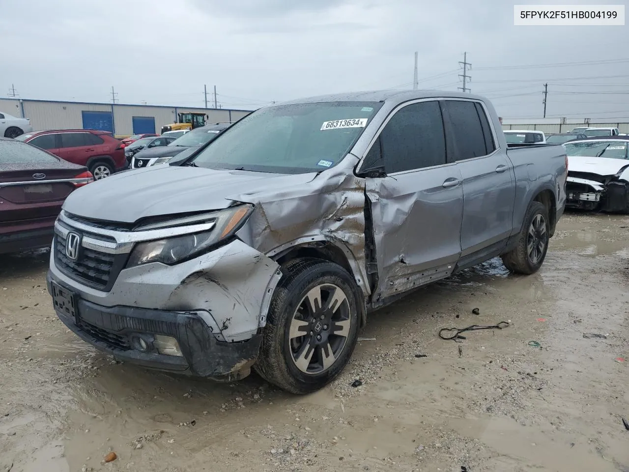 2017 Honda Ridgeline Rtl VIN: 5FPYK2F51HB004199 Lot: 68313634