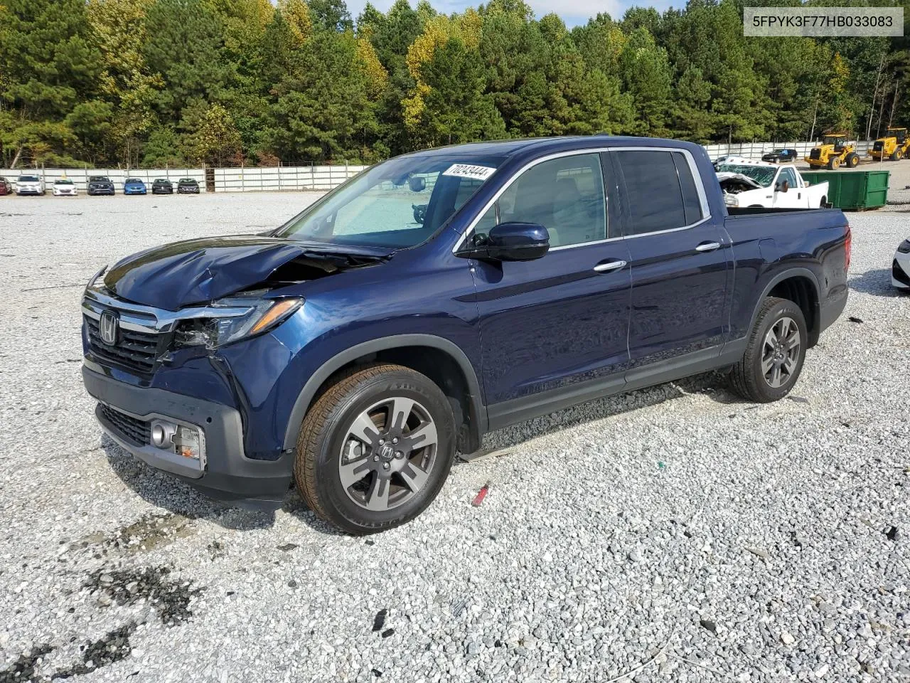 2017 Honda Ridgeline Rtl VIN: 5FPYK3F77HB033083 Lot: 70243444