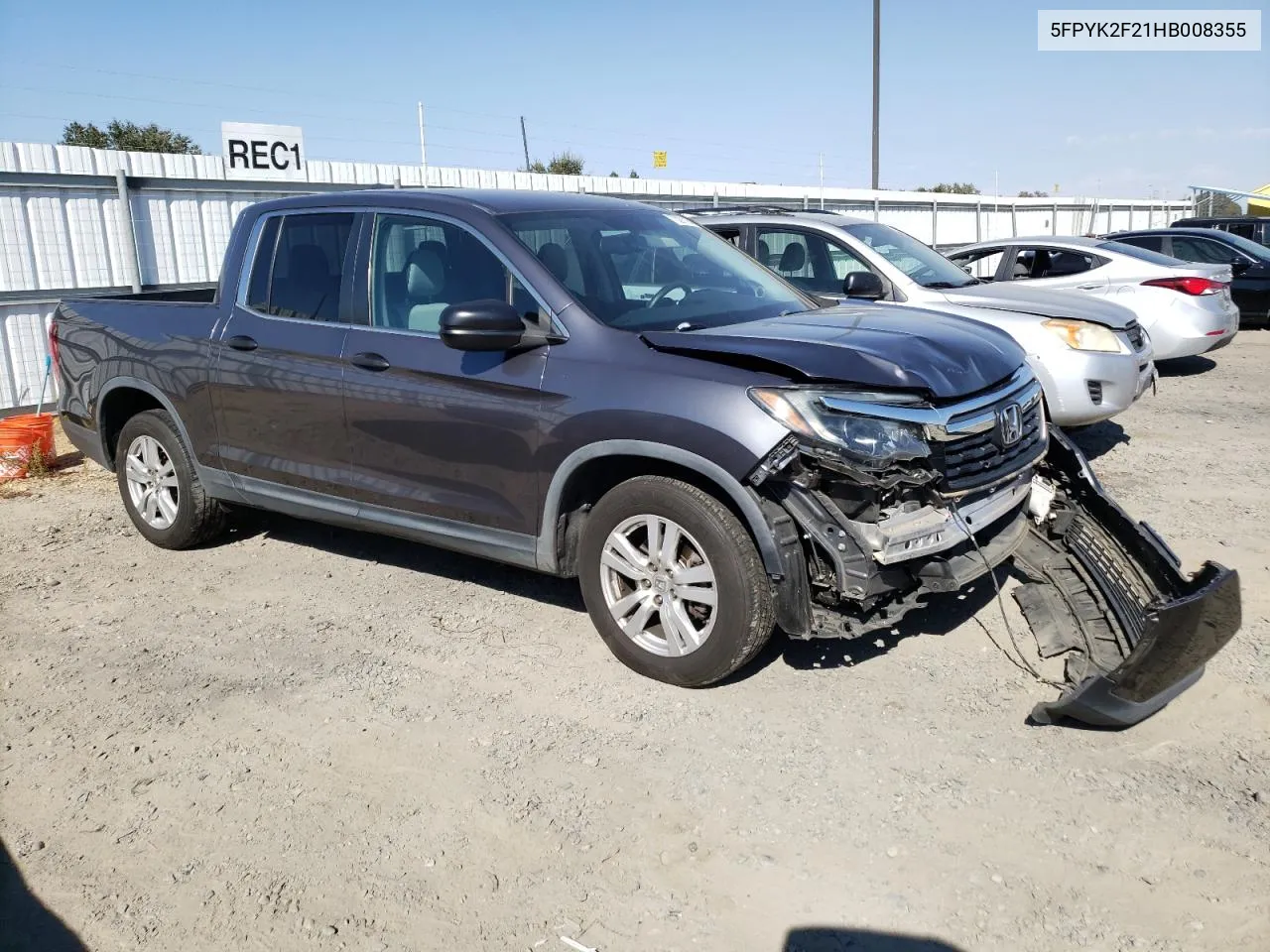 5FPYK2F21HB008355 2017 Honda Ridgeline Rt