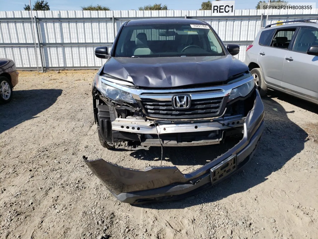 2017 Honda Ridgeline Rt VIN: 5FPYK2F21HB008355 Lot: 70291164