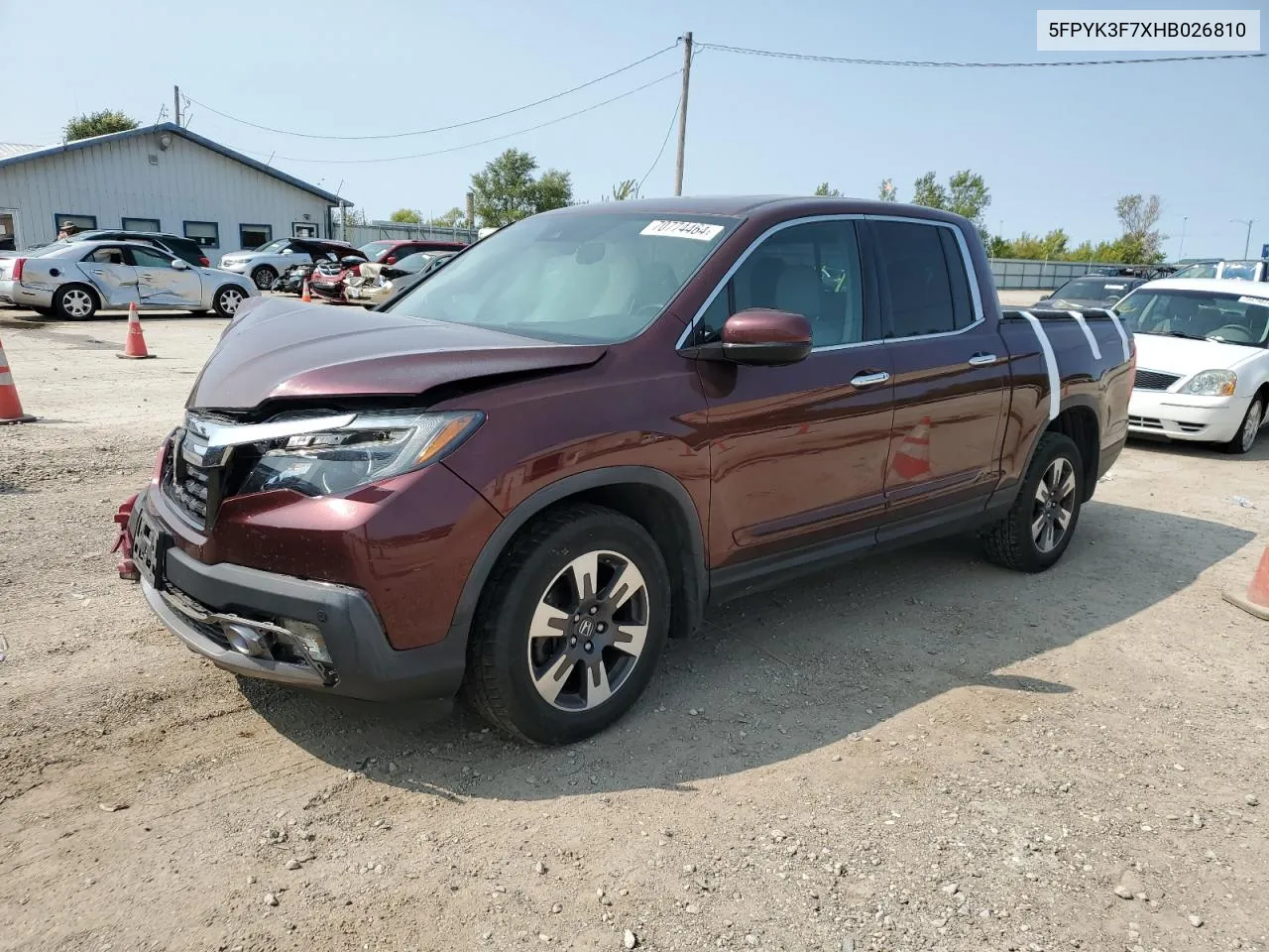 5FPYK3F7XHB026810 2017 Honda Ridgeline Rtl