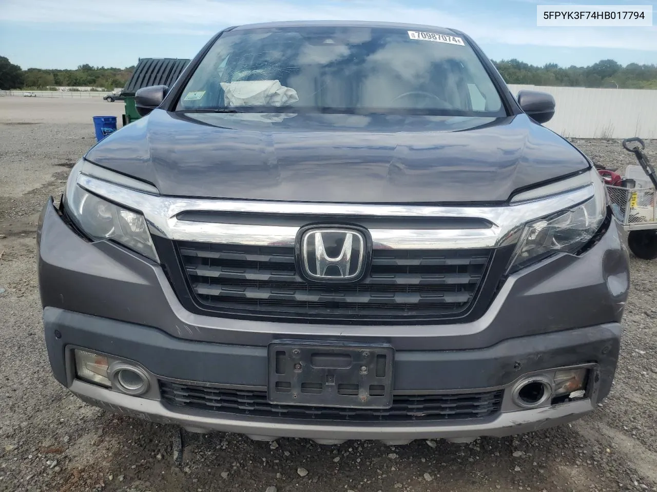 2017 Honda Ridgeline Rtl VIN: 5FPYK3F74HB017794 Lot: 70987074