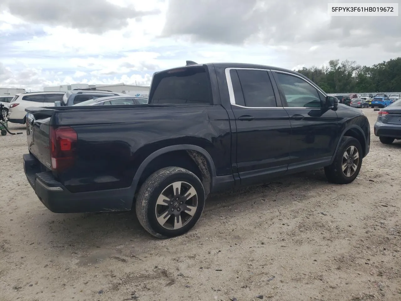 2017 Honda Ridgeline Rtl VIN: 5FPYK3F61HB019672 Lot: 71172654