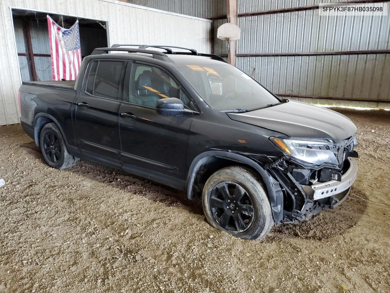 5FPYK3F87HB035098 2017 Honda Ridgeline Black Edition