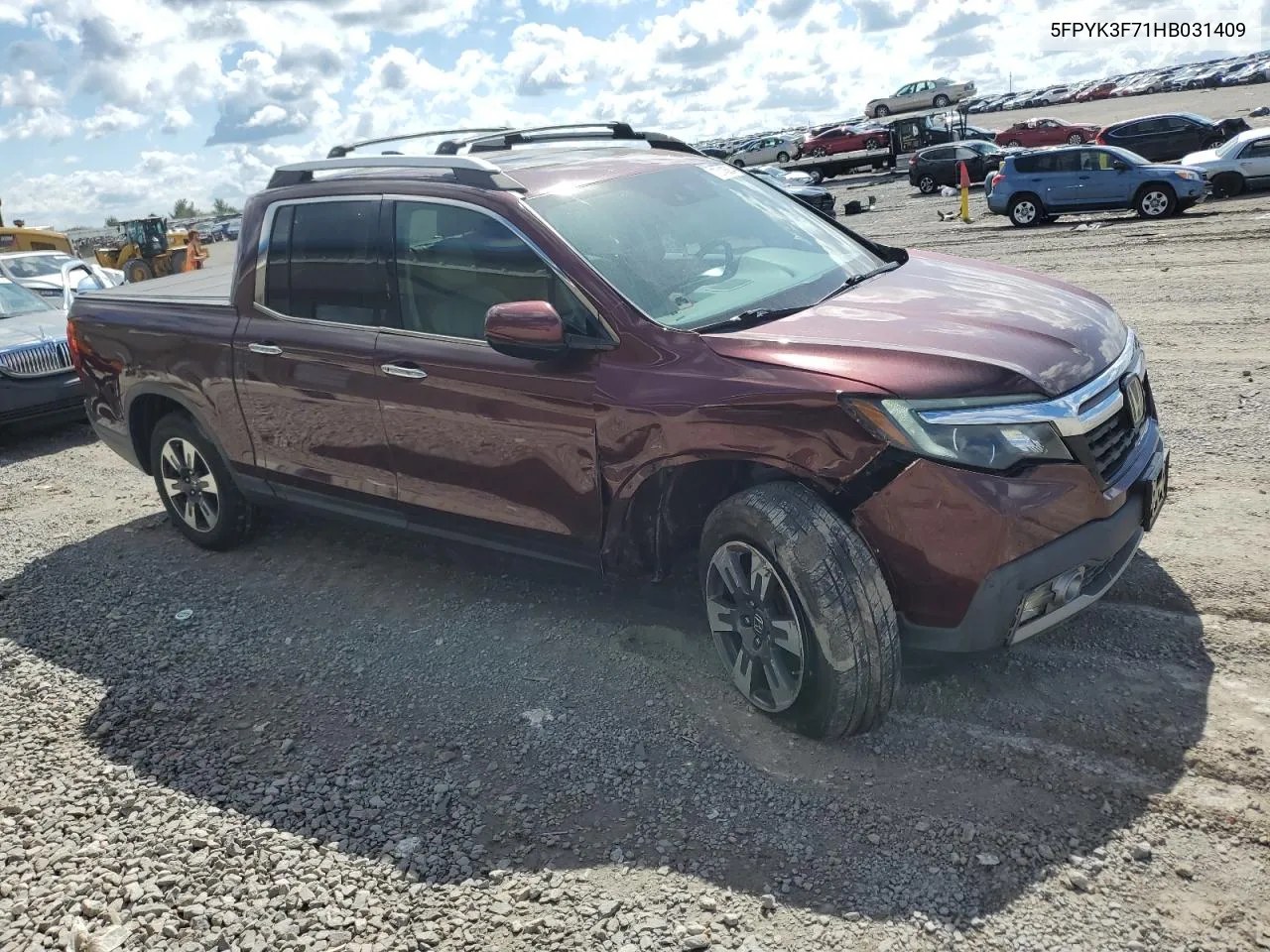 2017 Honda Ridgeline Rtl VIN: 5FPYK3F71HB031409 Lot: 73145854