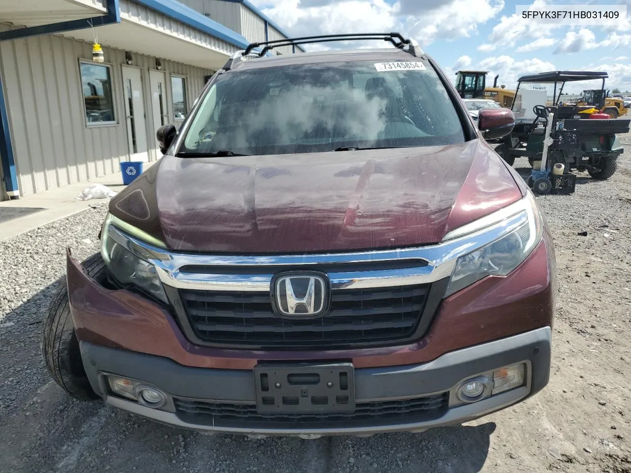 2017 Honda Ridgeline Rtl VIN: 5FPYK3F71HB031409 Lot: 73145854