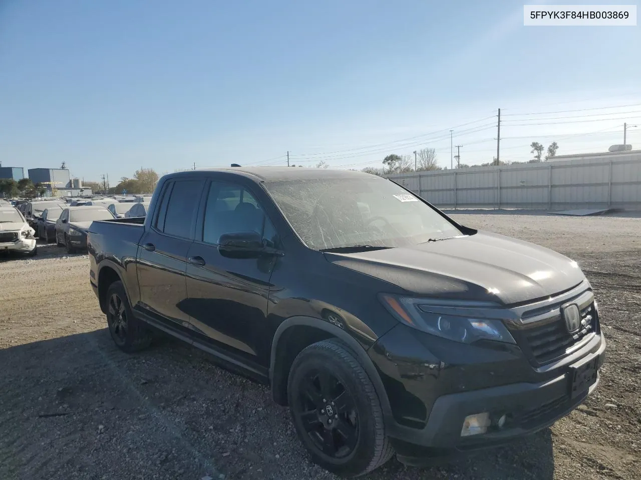 2017 Honda Ridgeline Black Edition VIN: 5FPYK3F84HB003869 Lot: 73216614