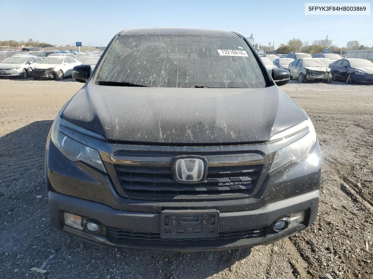 2017 Honda Ridgeline Black Edition VIN: 5FPYK3F84HB003869 Lot: 73216614