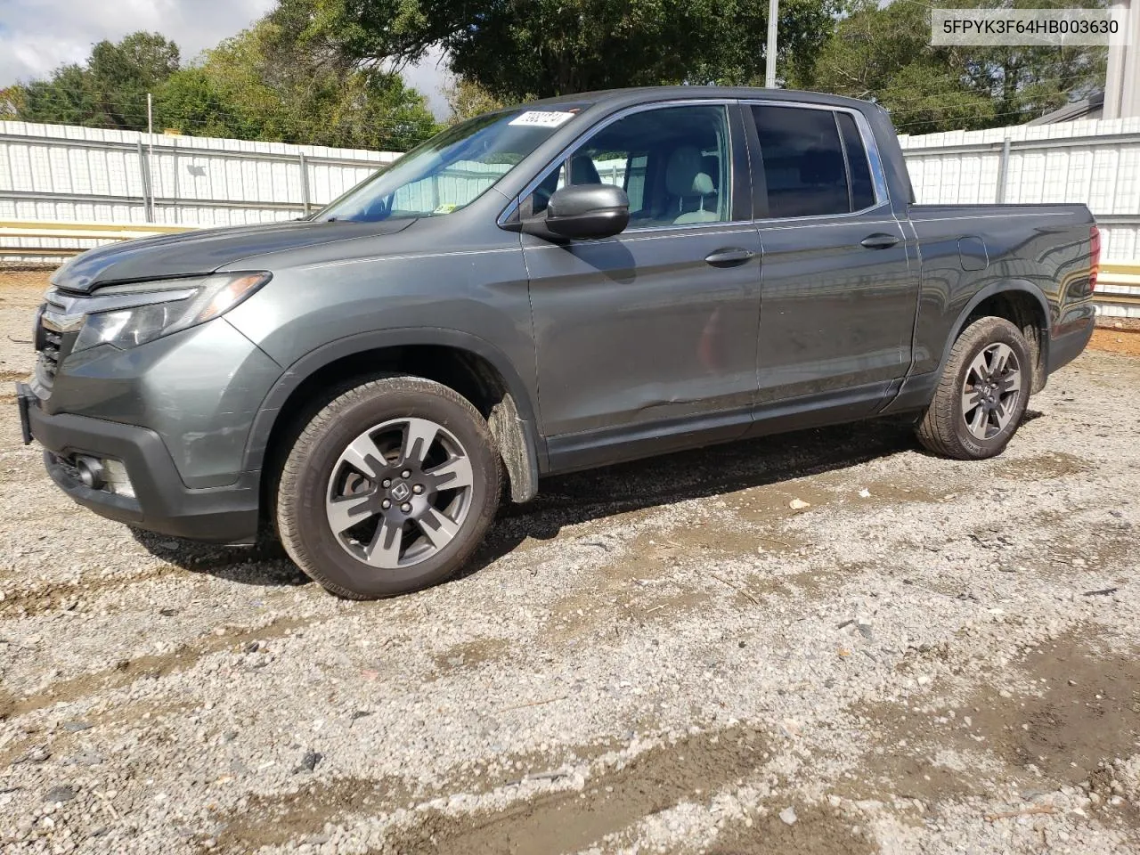 2017 Honda Ridgeline Rtl VIN: 5FPYK3F64HB003630 Lot: 73982124