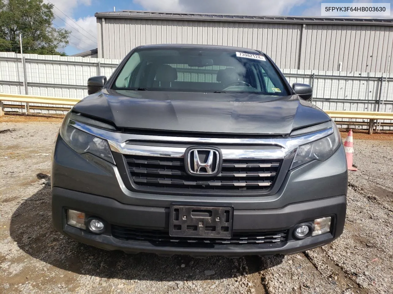 2017 Honda Ridgeline Rtl VIN: 5FPYK3F64HB003630 Lot: 73982124