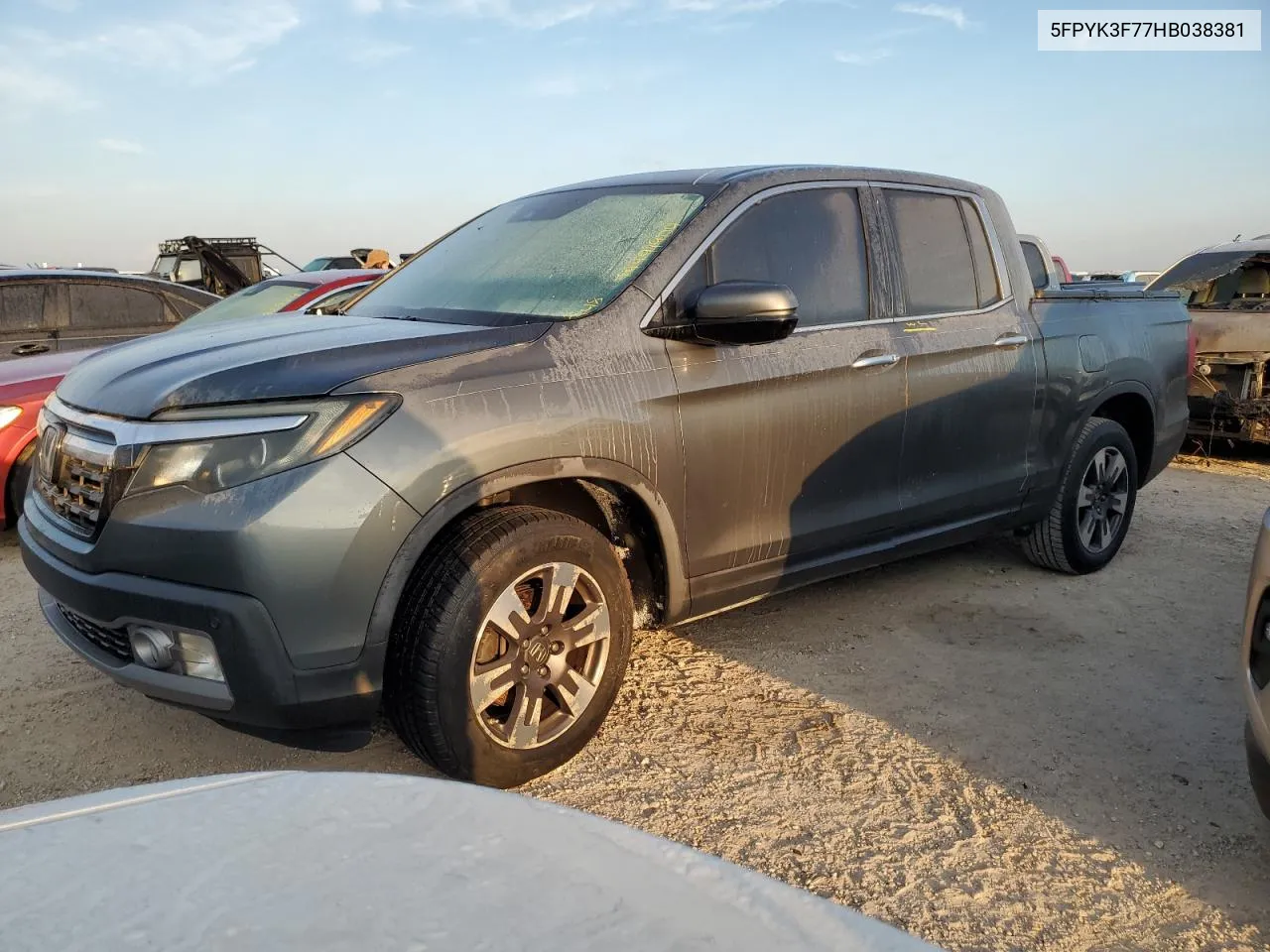 2017 Honda Ridgeline Rtl VIN: 5FPYK3F77HB038381 Lot: 74491904