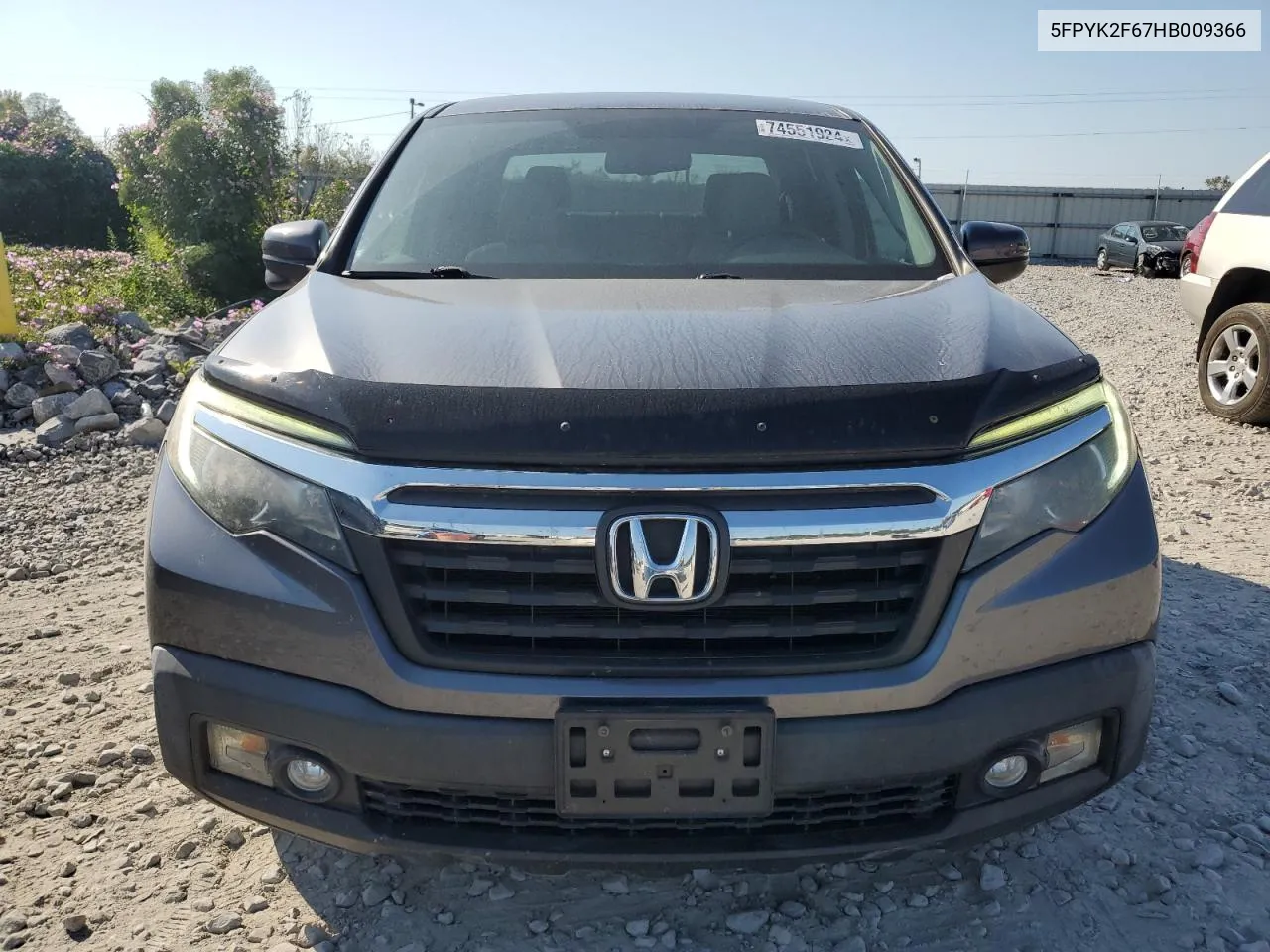 5FPYK2F67HB009366 2017 Honda Ridgeline Rtl